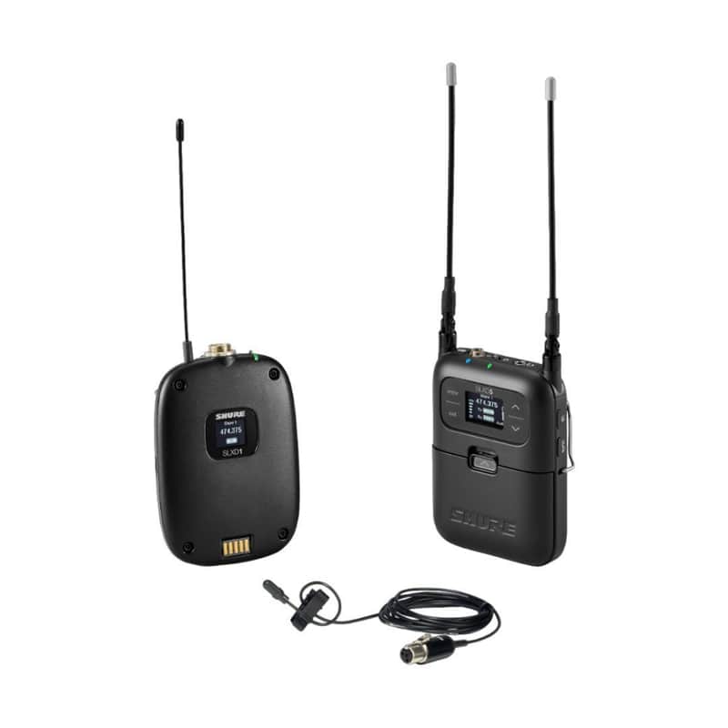 Shure SLXD15/DL4B Portable Digital Wireless Bodypack System with SLXD1 Transmitter, SLXD5 Receiver and DL4B Lav Mic J52 image 1
