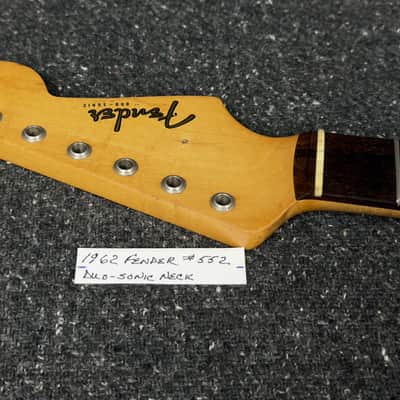 1962 Fender Duo-Sonic Guitar Neck Original Finish Excellent +orig.Ferrules(#552) image 4
