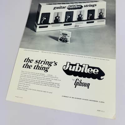 Gibson “Jubilee” Guitar Strings Dealer Flyer – c. 1970 image 1