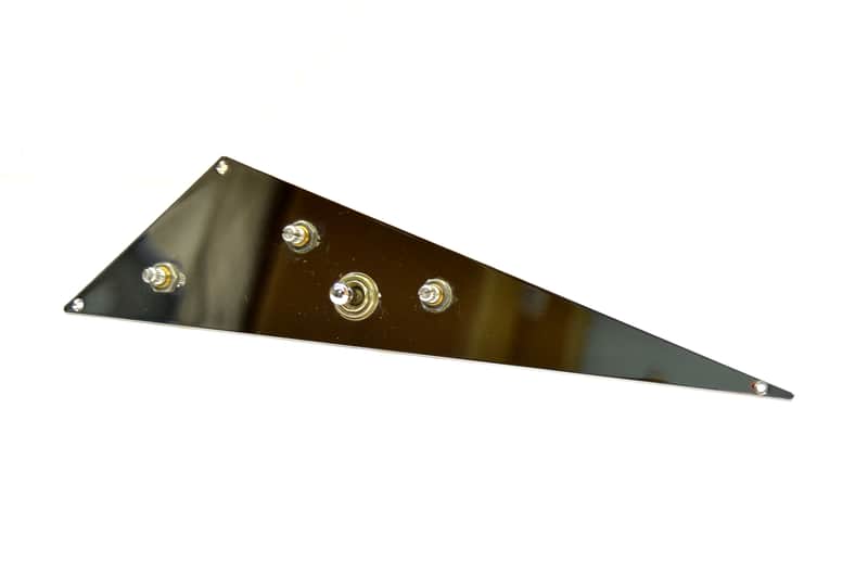 Chrome Mirrored Pickguard for Jackson Randy Rhoads Flying V Loaded w Pots + Switches image 1