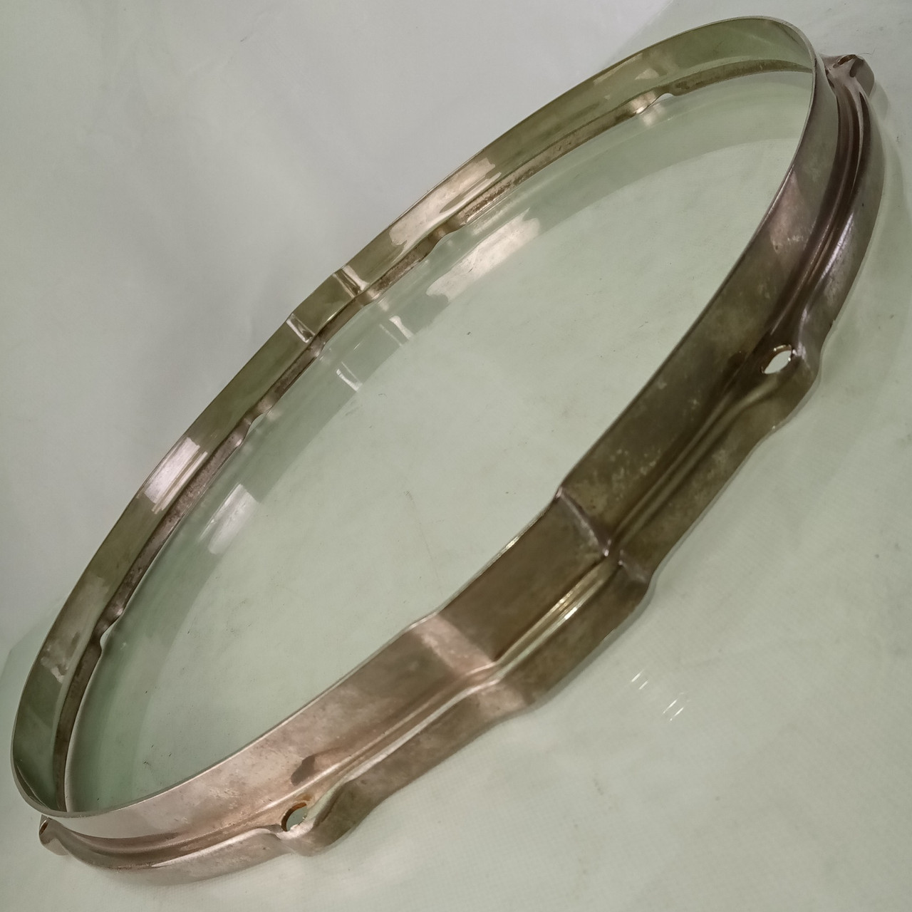 Leedy 15"NOB Stick-Chopper Nickel-Brass Snare Drum Resonant Rim/Hoop Double-Flng — main photograph