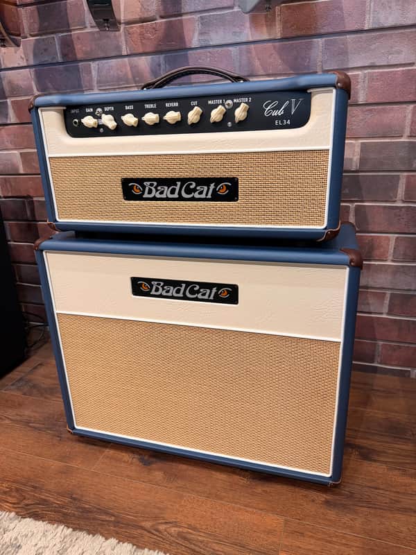 Bad Cat Cub V EL34 Handwired Custom Navy and Cream image 1