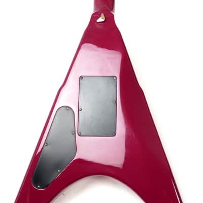 1983 Ibanez Rocket Roll RR550 Flying V - Cherry Sunburst Flamed Maple - Original Case & Hang Tag image 13