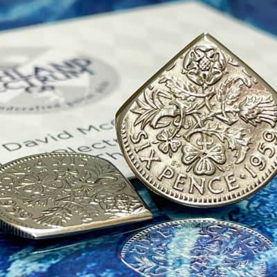 **Special Offer 20% Discount** Two (2) “Brian May Inspired “ Queen Elizabeth Sixpence Coin Guitar Picks. image 2