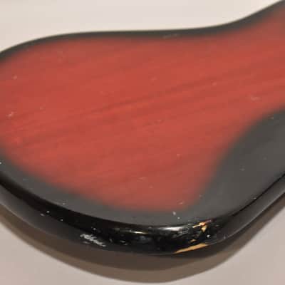 1960s Kingston (Kawai/Teisco) Solidbody Electric Bass Guitar Red Burst MIJ image 16