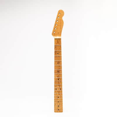 Allparts Select "Licensed by Fender®" AAA+ Roasted Flame Maple "VIN-MOD" Replacement Neck for Telecaster® - Unfinished - Chunky C Shape image 2