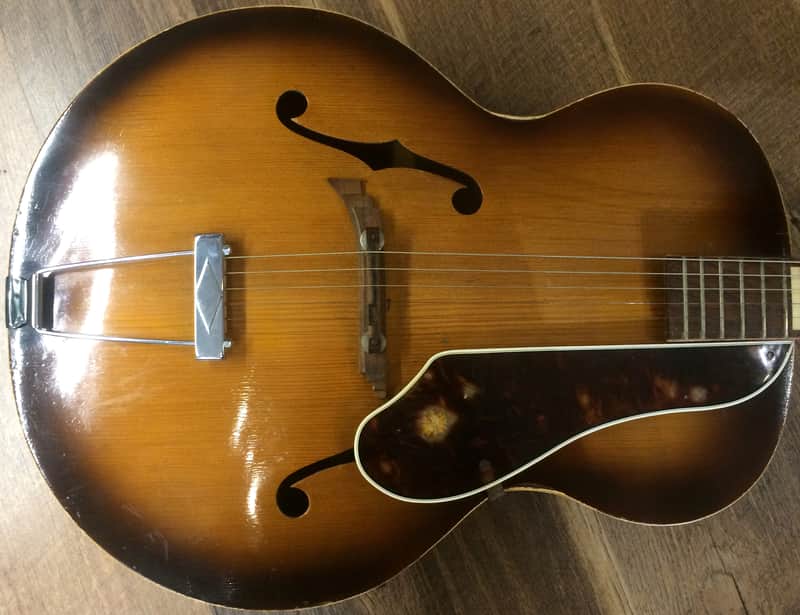 1949 Gretsch Synchromatic Model 100 6014 Gloss Sunburst Finish Archtop Acoustic Guitar image 1