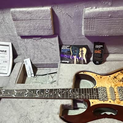 Ibanez JEM77WDP-CNL Steve Vai Signature Woody with Panga Panga Fretboard 2018 - Charcoal Brown Low Gloss image 13