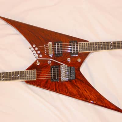 Jackson USA  Custom Shop NAMM Rhoads Doubleguitar, 1 of 1, ultra rare Root Beer Swirl image 4