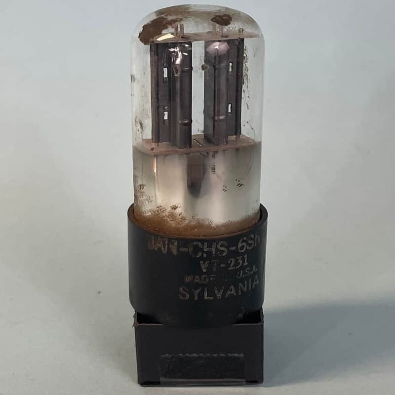 1950s Sylvania 6SN7GT VT231 Vintage JAN CHS  Chrome Top Preamp Tube! T267 image 1