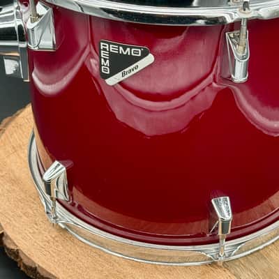 Remo Bravo 13x11" Floor Tom Acousticon R - 1990s - Deep Red Quadura image 3