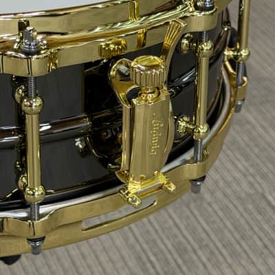LUDWIG LB416BT-B 14X5 BLACK BEAUTY SNARE DRUM BRASS TRIM B STOCK image 5