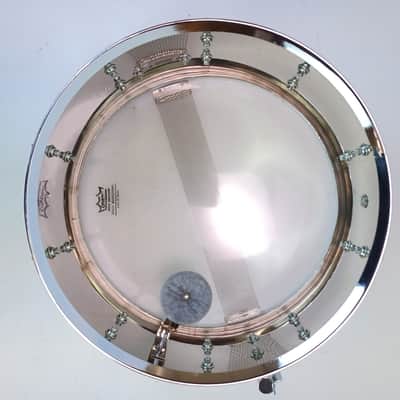 Pearl 5.5x14"Steel Shell Snare Drum 8-Lug Chrome SS Evans Onyx + Remo Ambassador image 11