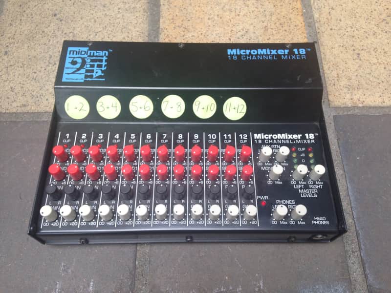 MIDIMan MicroMixer 18 18-channel mixer (12 channel + 3 stereo pairs) ultra compact low profile mixer image 1