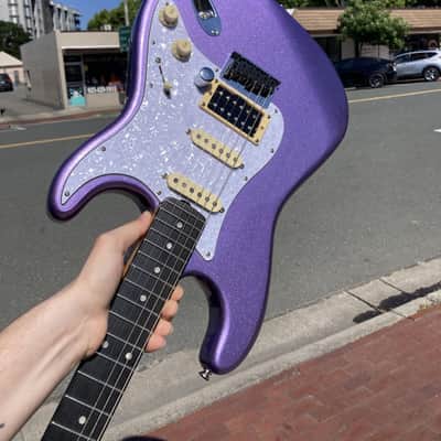 Consignment Custom Partscaster Maple Neck, Ebony Fretboard - Sparkle Lavender/Purple w/gig bag (Speer, J.) image 7