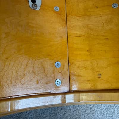 Ludwig Vintage 22” x 14” Bass Drum Shell w Lugs 70s - Black Cortex image 5