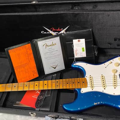NEW! Fender Custom Shop Special Run '69 Stratocaster Heavy Relic - Handwound P/U's - Aged Aquamarine Metallic - Reverse Headstock - 8lbs - Authorized Dealer - One OFF! SUPER RARE! G07466 image 13