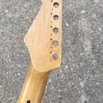 Vintage Style WD licensed Fender Stratocaster Neck Strat Maple Amber Old Relic image 12