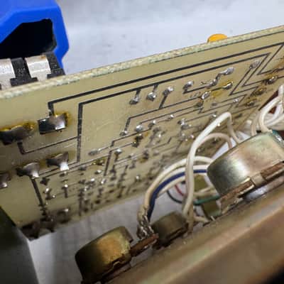 Electro-Harmonix x Sovtek " Green Russian " Big Muff π Pi version 7C 3rd Edition Distortion Fuzz Pedal with Original Wood Box - BM-1-01.00.001 ~2000 - Bubble Font / 6-Screw Chassis image 22