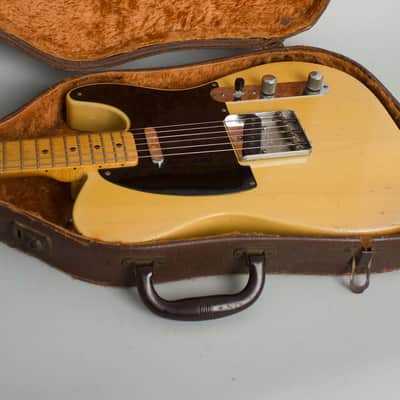Fender Telecaster Solid Body Electric Guitar (1952), ser. #0691, original brown hard shell case. image 12