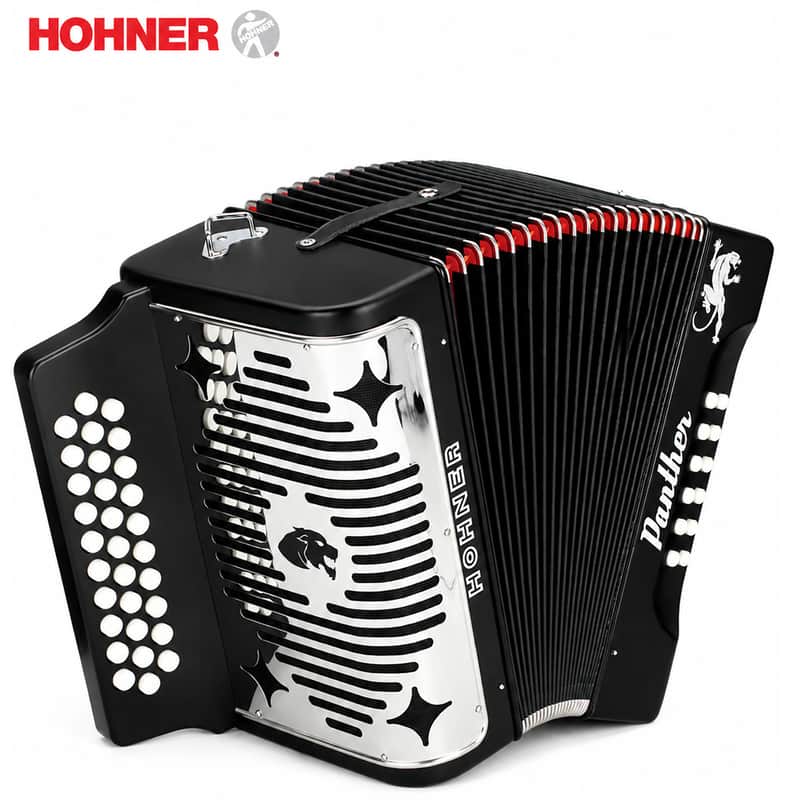 Hohner Panther Diatonic Accordion - F/Bb/Eb (FA) - Black