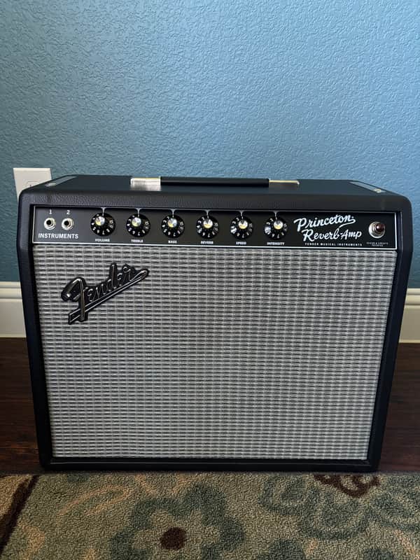 Fender '65 Princeton Reverb 12-watt 1 x 10-inch Tube Combo Amp - Black Tolex/Silver Grille, Sweetwater Exclusive Mod Shop image 1