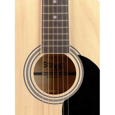 Stagg 4/4 Auditorium Acoustic Guitar - Basswood - SA20A NAT image 2