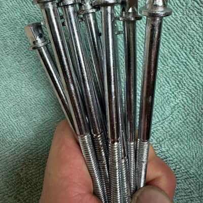 Ludwig Lot of 10 4 1/8” Bass Drum Tension Rods - Chrome image 7