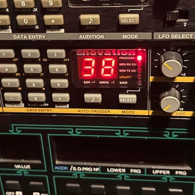 Novation Drum Station 5-Voice Rackmount Synthesizer 1995 - 1996 - Black with Yellow Stripe image 2