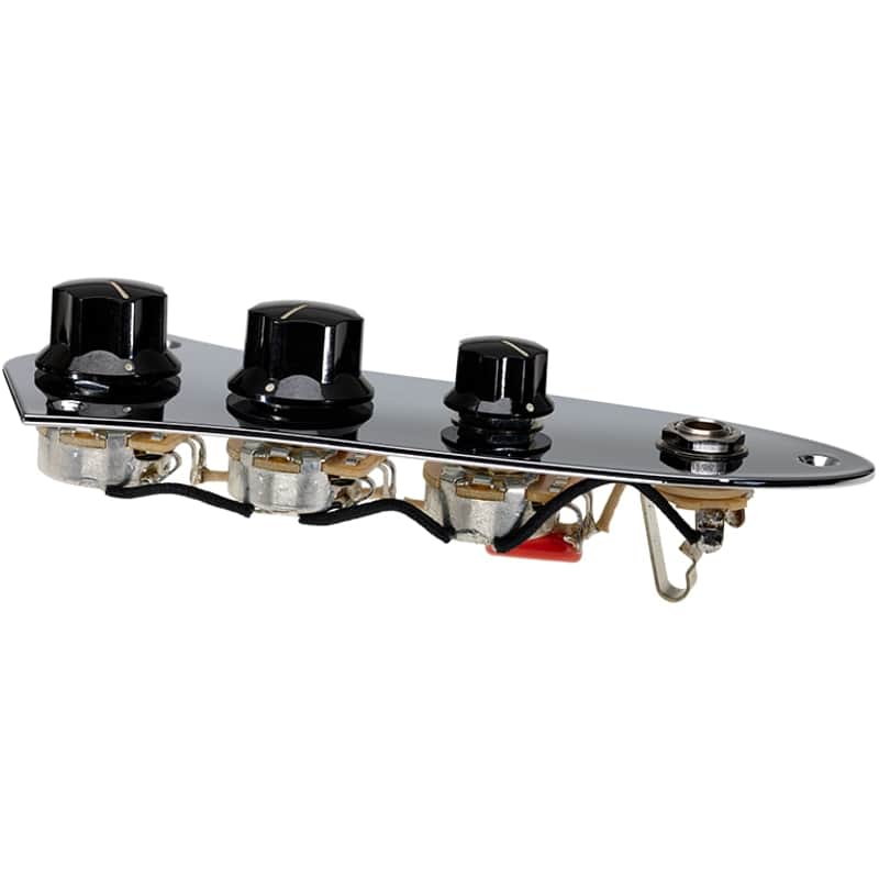 DiMarzio Wiring Harness Chrome Control Plate for Fender Jazz/J-Bass - BW2200 image 1