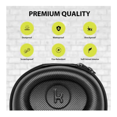 Knox Gear Large Headphone Case with EVA Hard Shell image 9