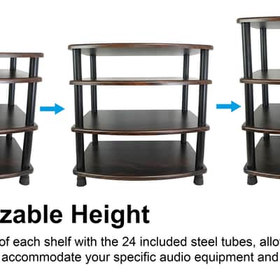 Pair Rockville RockShelf 58D Dark Wood 5.25" Bookshelf Speakers+28" Stands+Rack image 7