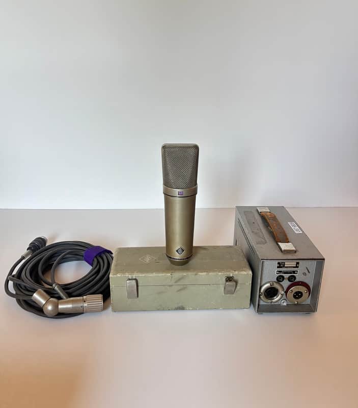 Original Neumann U67 mic system with brass ring K67 / original NU67 psu / swivel cable / OG mic box. Plug and play system just serviced / bench tested. Very nice sonic example of a U67 image 1
