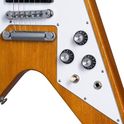 Gibson 70s Flying V Electric Guitar - Antique Natural image 7