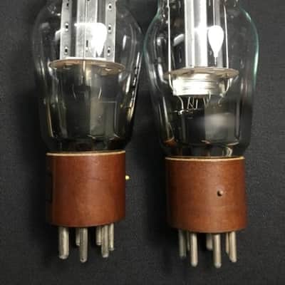 PAIR RCA 1625 Coke Bottle Brown Base POWER VACUUM TUBES Tested USA 11.2723-D image 2