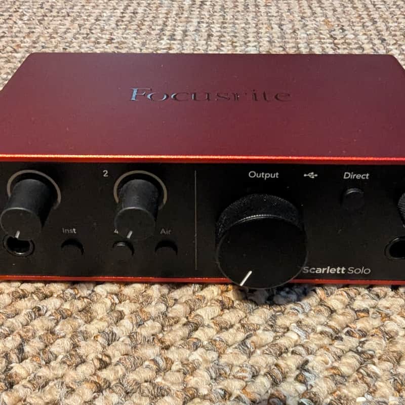 2023 – Present Focusrite Scarlett Solo 4th Gen USB Audio Inter…