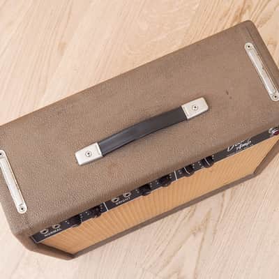 1963 Fender Deluxe Brownface Vintage Pre-CBS Tube Guitar Amp 1x12 w/ Oxford 12K5 image 4