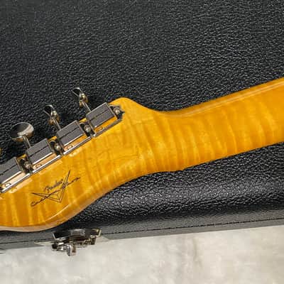 NEW! Fender Custom Shop Flamethrower Telecaster Custom - NOS - Modern Specs - Texas Special Pick-Ups - AAAA Flamed Neck - Shell Pink - Authorized Dealer - 7.5lbs - G07105 image 12