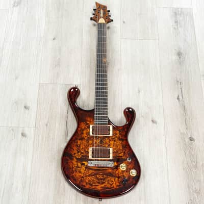 Fibenare Erotic Dalmat Guitar, Ebony Fretboard, 5A Poplar Burl Top, Anniversary Cherry Burst image 3
