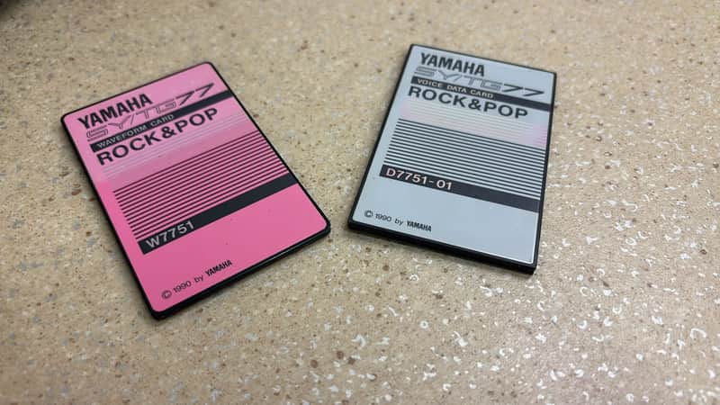Yamaha SY/TG77 CARDS - 2x Rock & Pop (Waveform / Data Card) image 1