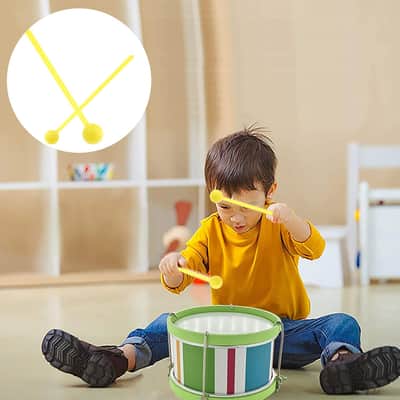 10 Pcs Plastic Mallet, 7.5 Inch Length Percussion Sticks For Adults, Xylophone Mallets Percussion Instruments Bell Mallet, Yellow image 6