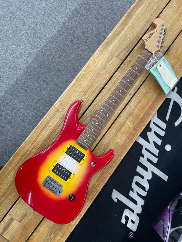 Washburn N1 Nuno Bettencourt - Red Yellow Burst Refinish image 1