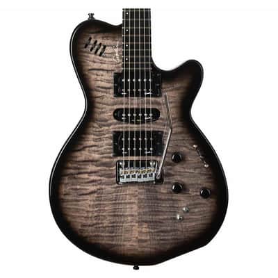 Godin XTSA Leaftop Electric Guitar - Trans Black - Open Box image 1