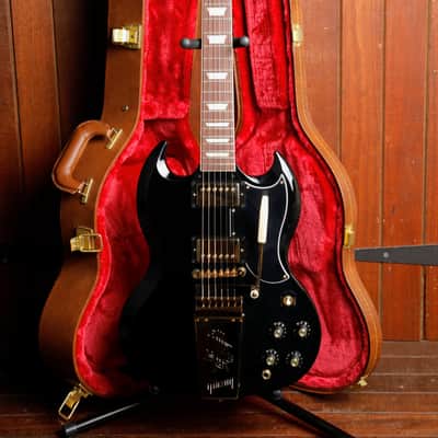 Gibson SG Standard '61 Maestro Limited Edition Ebony w/Gold Hardware image 2