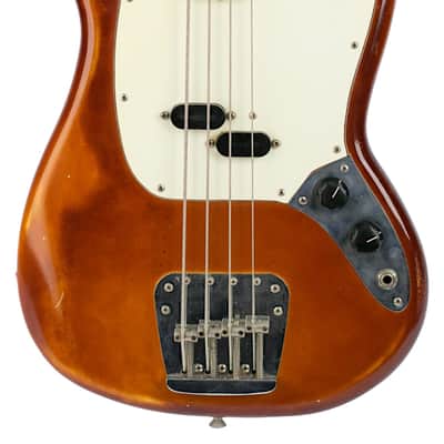 1976 Fender Mustang Bass Naturally Aged Olympic White #635274 image 3