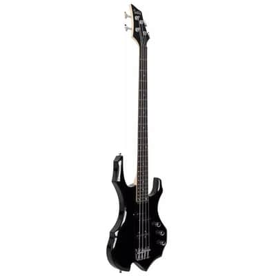 Burning Fire 4-String Electric Bass Guitar – Black, Full Size, 24 Frets, Right-Handed with Bag and Accessories image 2