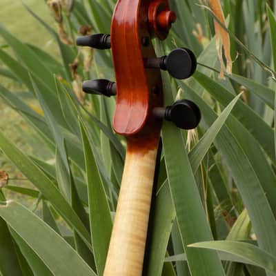 Crow Creek Fiddles Handmade Professional Violin, Red-Brown, With Beautifully Flamed Maple! image 21