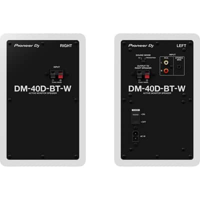 Pioneer DJ DM-40D-BT 4" Two-Way Active Speakers with Bluetooth (Pair, White) image 3