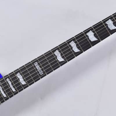 ESP LTD Deluxe EC-1000 Electric Guitar in Swirl Blue Finish image 4