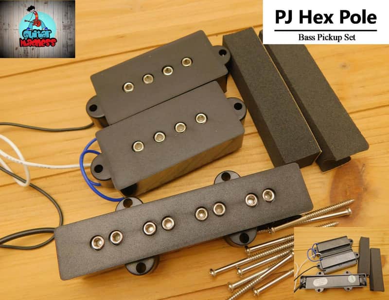 G.M. PJ Bass Hex Pole Pickup Set image 1